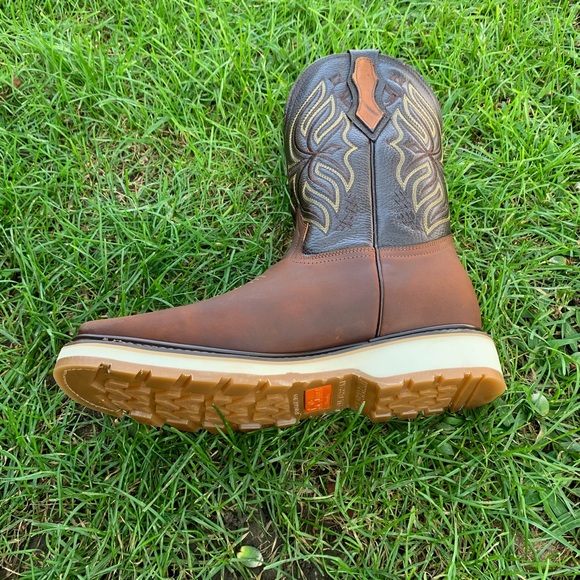 Men's Rodeo Leather Work Boots Pull On Leather 808 - Picture 5 of 6